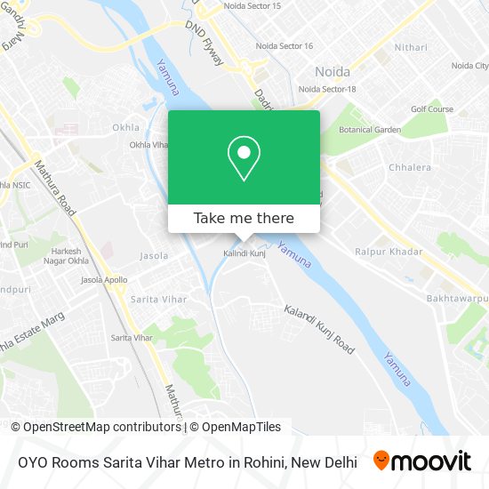 OYO Rooms Sarita Vihar Metro in Rohini map