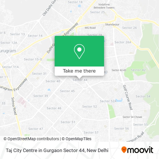 Taj City Centre in Gurgaon Sector 44 map
