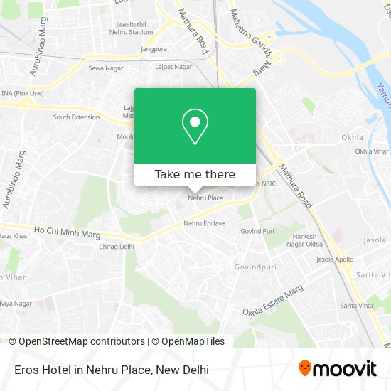 Eros Hotel in Nehru Place map