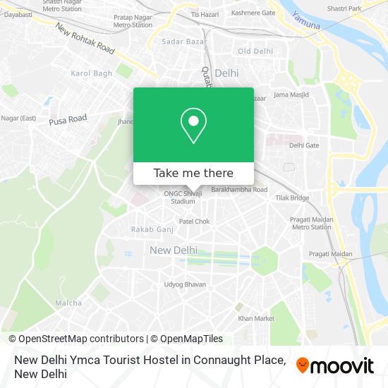 New Delhi Ymca Tourist Hostel in Connaught Place map