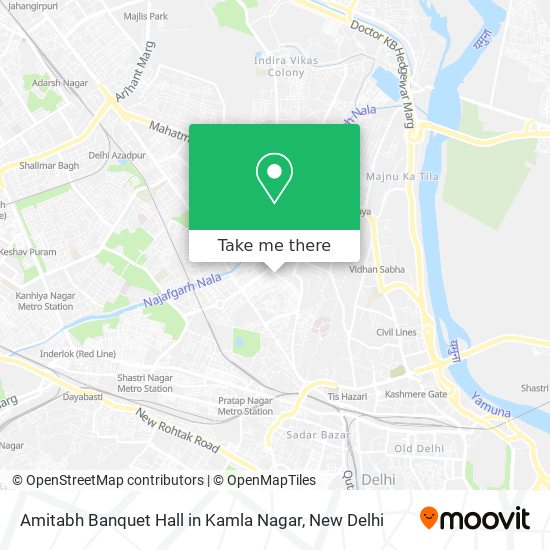 Amitabh Banquet Hall in Kamla Nagar map
