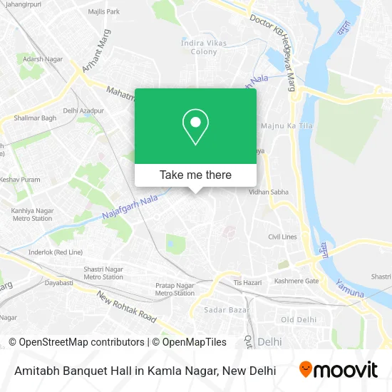 Amitabh Banquet Hall in Kamla Nagar map