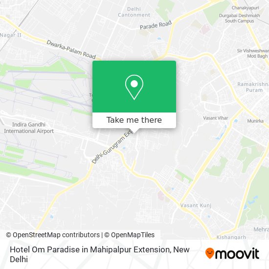 Hotel Om Paradise in Mahipalpur Extension map