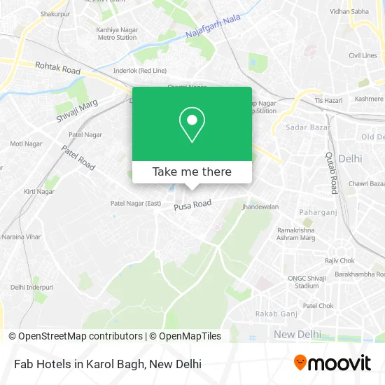 Fab Hotels in Karol Bagh map