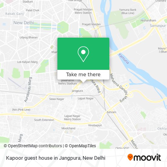 Kapoor guest house in Jangpura map