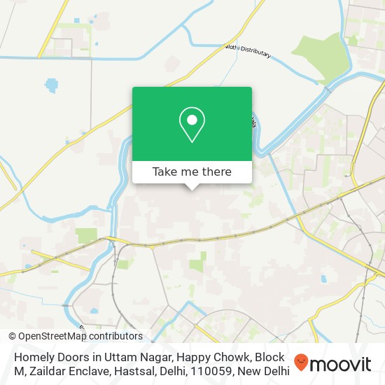 Homely Doors in Uttam Nagar, Happy Chowk, Block M, Zaildar Enclave, Hastsal, Delhi, 110059 map