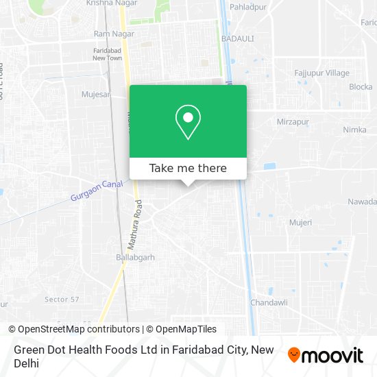 Green Dot Health Foods Ltd in Faridabad City map