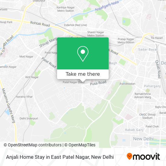 Anjali Home Stay in East Patel Nagar map