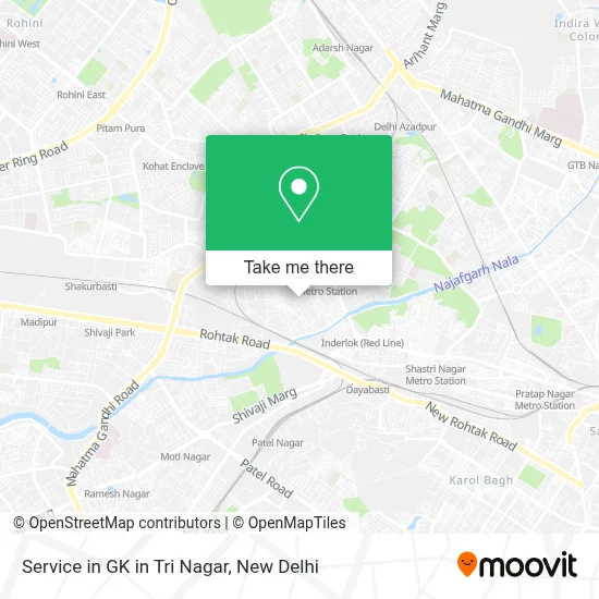 Service In G K in Tri Nagar map