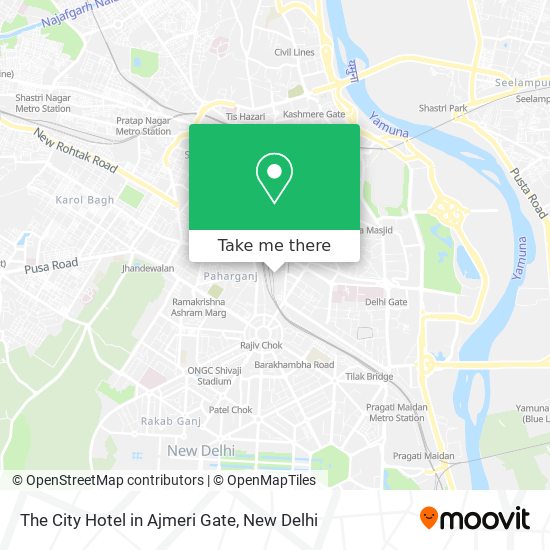 The City Hotel in Ajmeri Gate map