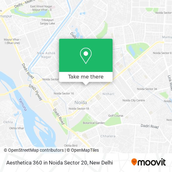 Aesthetica 360 in Noida Sector 20 map