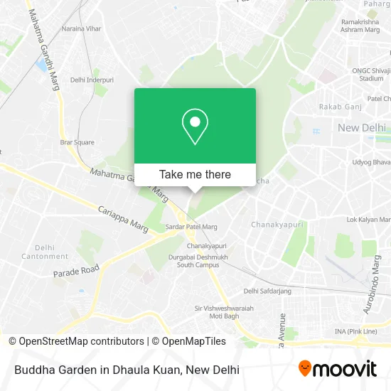 Buddha Garden in Dhaula Kuan map