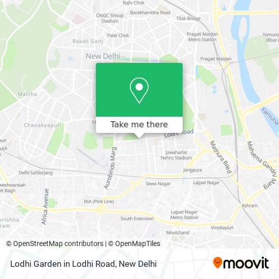 Lodhi Garden in Lodhi Road map