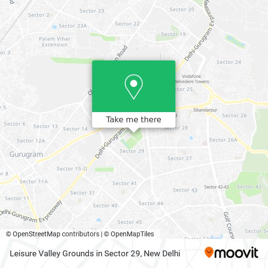 Leisure Valley Grounds in Sector 29 map