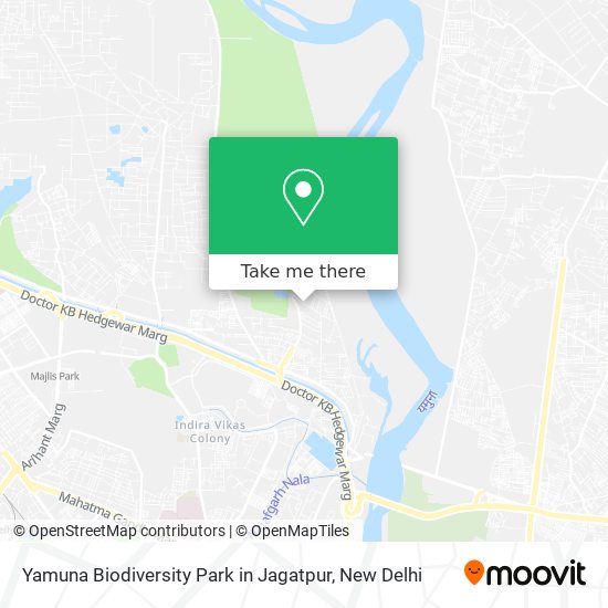 Yamuna Biodiversity Park in Jagatpur map