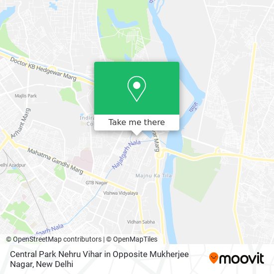 Central Park Nehru Vihar in Opposite Mukherjee Nagar map