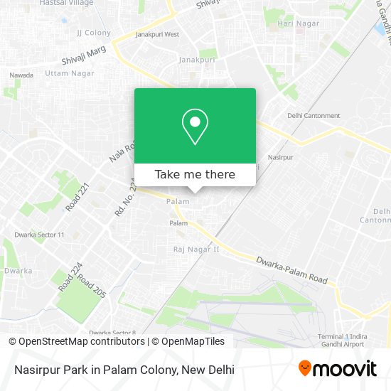 Nasirpur Park in Palam Colony map