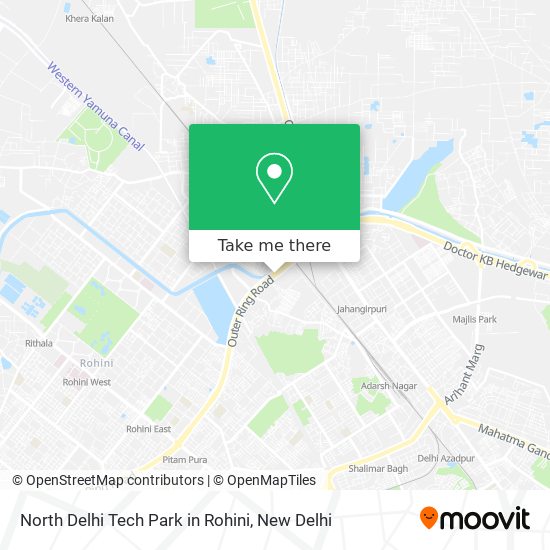 North Delhi Tech Park in Rohini map
