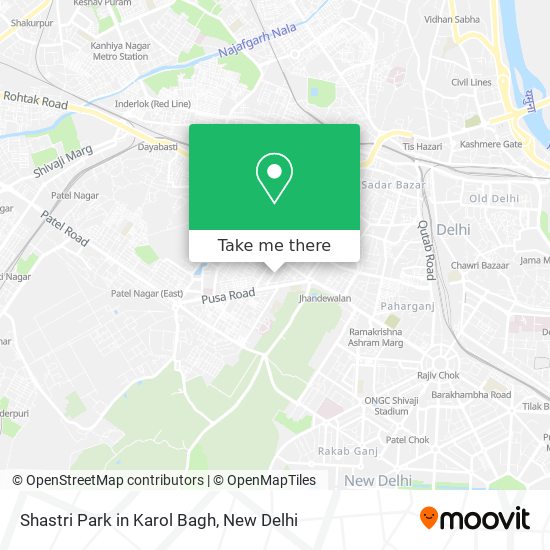 Shastri Park in Karol Bagh map