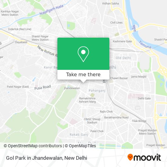 Gol Park in Jhandewalan map