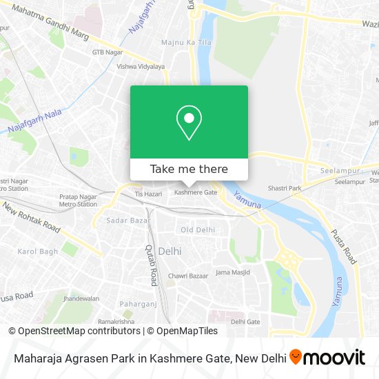 Maharaja Agrasen Park in Kashmere Gate map