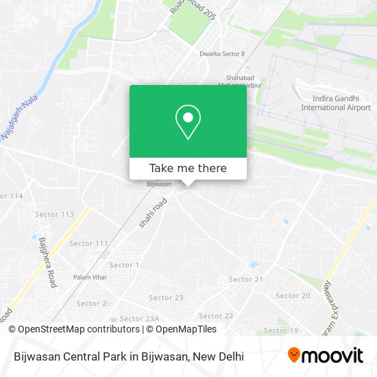 Bijwasan Central Park in Bijwasan map