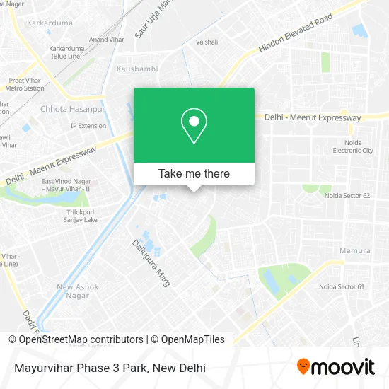 Mayurvihar Phase 3 Park map
