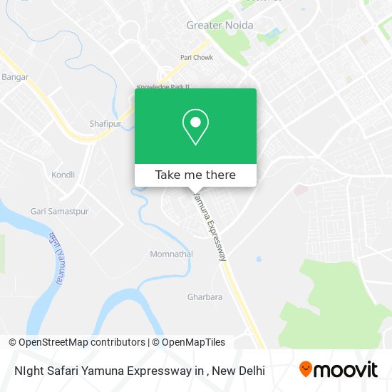 NIght Safari Yamuna Expressway in map