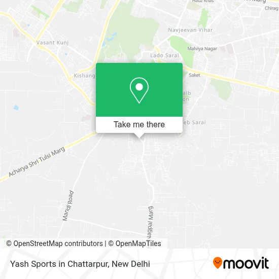 Yash Sports in Chattarpur map