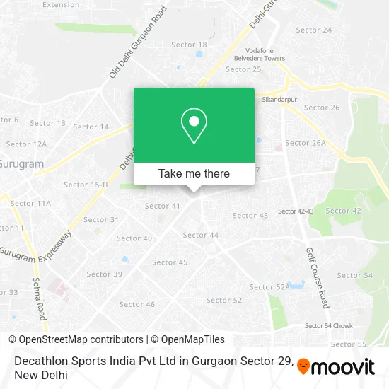 Decathlon Sports India Pvt Ltd in Gurgaon Sector 29 map