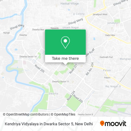 Kendriya Vidyalaya in Dwarka Sector 5 map