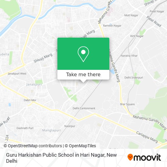 Guru Harkishan Public School in Hari Nagar map