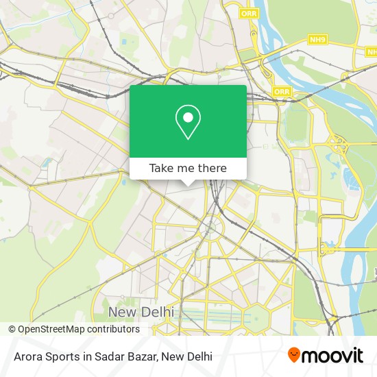Arora Sports in Sadar Bazar map