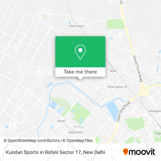 Kundan Sports in Rohini Sector 17 map