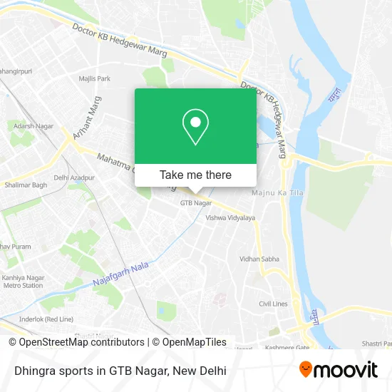 Dhingra sports in GTB Nagar map