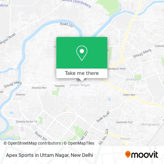 Apex Sports in Uttam Nagar map