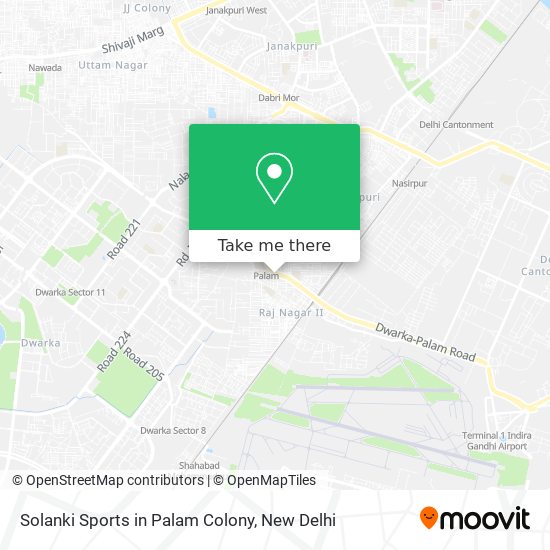 Solanki Sports in Palam Colony map