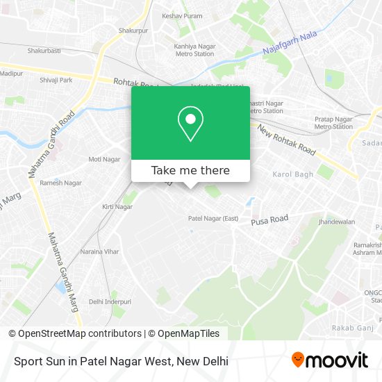 Sport Sun in Patel Nagar West map