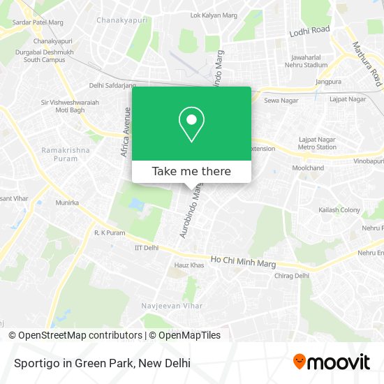 Sportigo in Green Park map