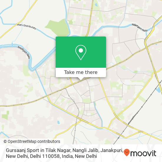 Gursaanj Sport in Tilak Nagar, Nangli Jalib, Janakpuri, New Delhi, Delhi 110058, India map