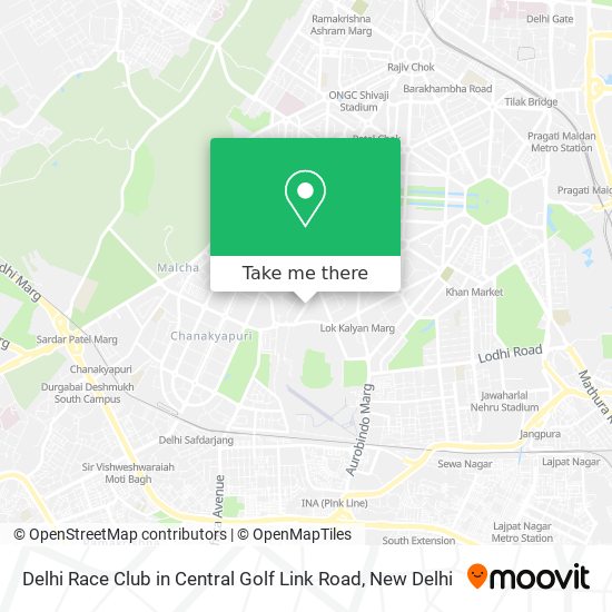 Delhi Race Club in Central Golf Link Road map