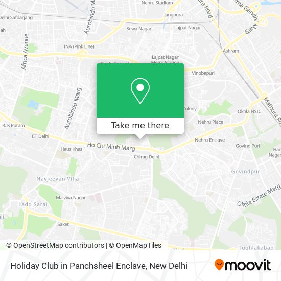 Holiday Club in Panchsheel Enclave map