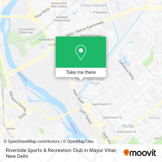 Riverside Sports & Recreation Club in Mayur Vihar map