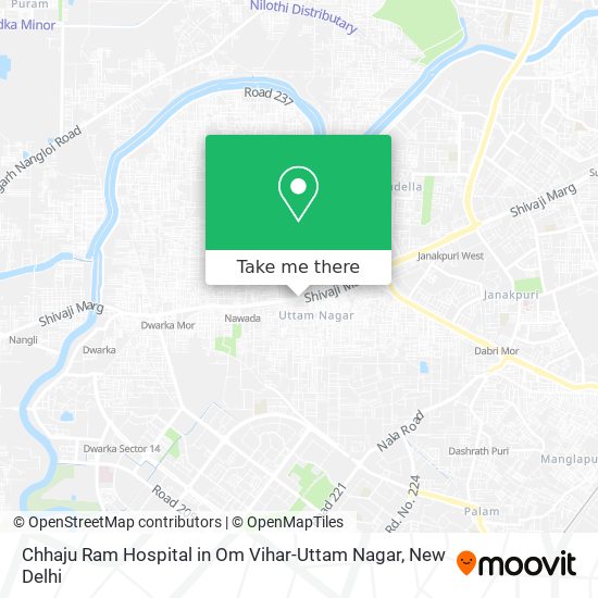 Chhaju Ram Hospital in Om Vihar-Uttam Nagar map