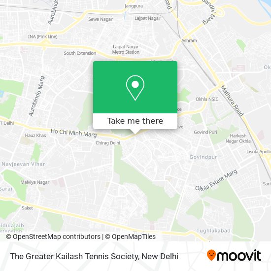 The Greater Kailash Tennis Society map