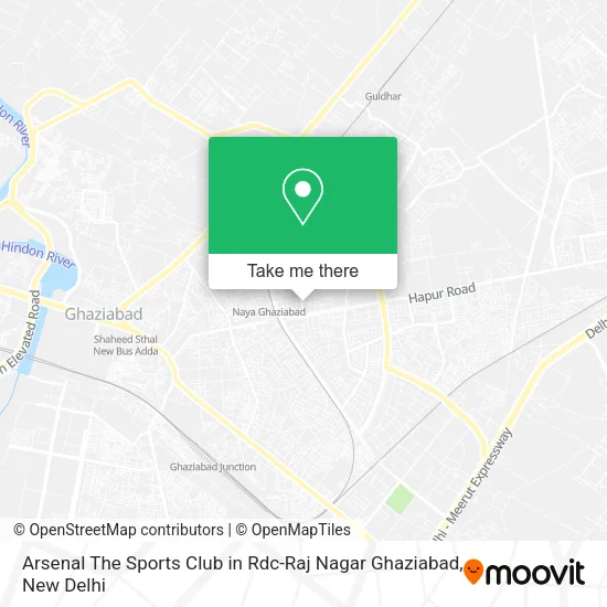 Arsenal The Sports Club in Rdc-Raj Nagar Ghaziabad map