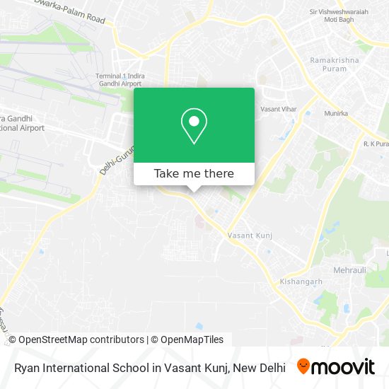 Ryan International School in Vasant Kunj map