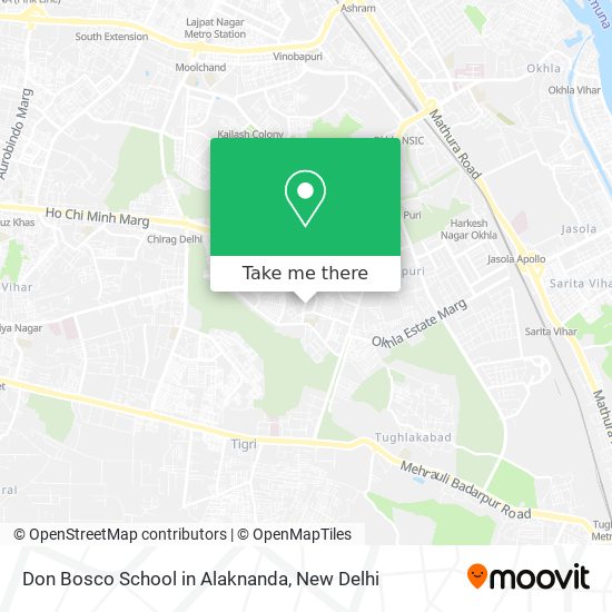 Don Bosco School in Alaknanda map
