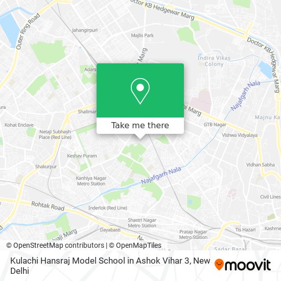 Kulachi Hansraj Model School in Ashok Vihar 3 map
