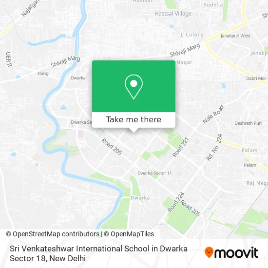 Sri Venkateshwar International School in Dwarka Sector 18 map